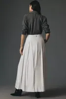 The Avery Pleated Maxi Skirt by Maeve: Sequin Edition