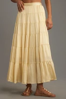 By Anthropologie Tiered Petticoat Midi Skirt