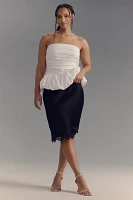 The Tilda Knee-Length Slip Skirt: Lace Trim Edition