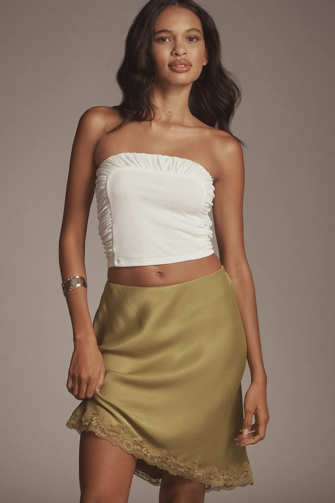 The Tilda Knee-Length Slip Skirt: Scallop Lace Edition