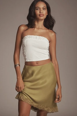 The Tilda Knee-Length Slip Skirt: Scallop Lace Edition
