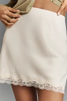 The Tilda Mini Slip Skirt: Lace Edition