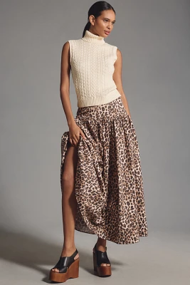 Mare x Anthropologie Basque-Waist Maxi Skirt