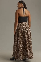 Mare x Anthropologie Basque-Waist Maxi Skirt