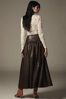 Mare x Anthropologie Basque-Waist Maxi Skirt