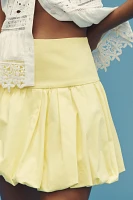 Mare Drop-Waist Bubble-Hem Mini Skirt