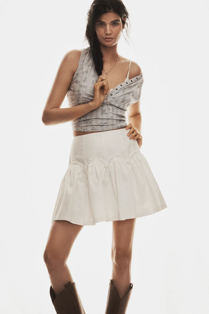 Mare Basque-Waist Mini Skirt