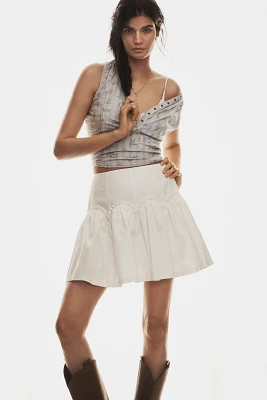 Mare Basque-Waist Mini Skirt