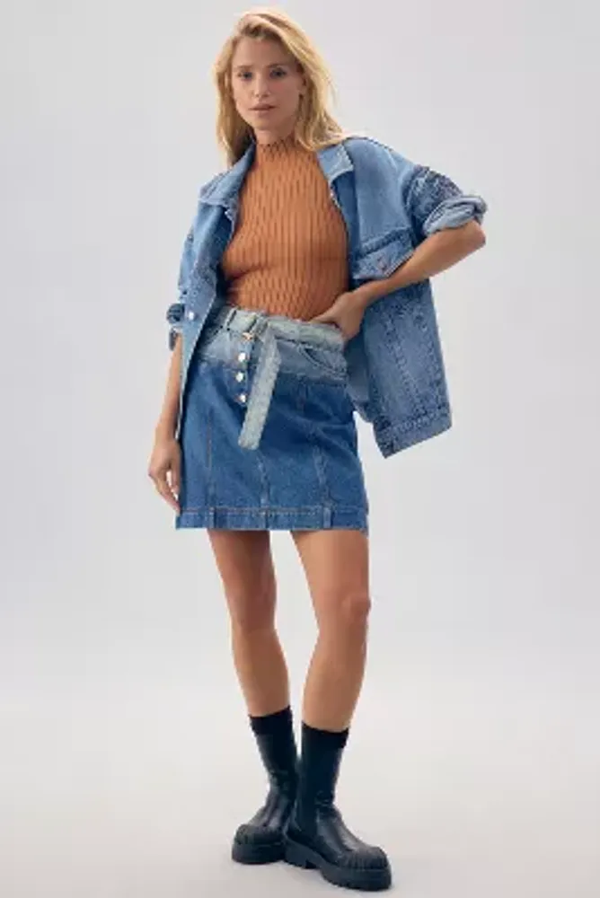 Acler Hawkin Denim Skirt