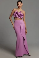 Acler Underwood Ruffled Crepe Maxi Skirt