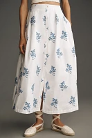 Jacquie The Label Leslie Embroidered Midi Skirt