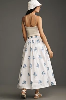 Jacquie The Label Leslie Embroidered Midi Skirt