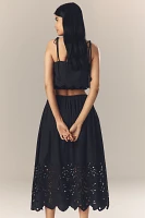 En Saison Delilah Lace-Hem Midi Skirt