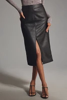 Sanctuary Coated Slim Midi Skirt