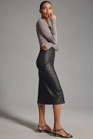 Sanctuary Coated Slim Midi Skirt