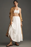Sanctuary The Prairie Linen Tiered Maxi Skirt