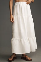Sanctuary The Prairie Linen Tiered Maxi Skirt