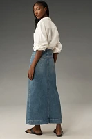 Pilcro Denim Button-Front Midi Skirt