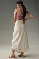 Farm Rio Denim Wave Maxi Skirt