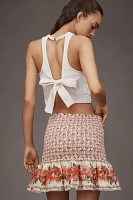 Farm Rio Summer Fruit Smocked Mini Skirt