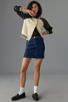 Pilcro Polished Denim Mini Skirt