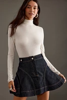 Pilcro Sculpted Denim Mini Skirt