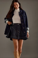 Pilcro Sculpted Denim Mini Skirt