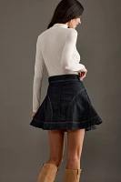 Pilcro Sculpted Denim Mini Skirt