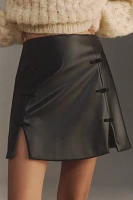 SAU LEE Sadie Faux-Leather Mini Skirt