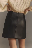 SAU LEE Sadie Faux-Leather Mini Skirt