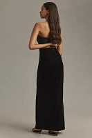 SAU LEE Vega Side-Slit Maxi Skirt