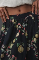 The Jacie Poplin Printed Midi Skirt by Maeve