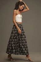 The Jacie Poplin Printed Midi Skirt by Maeve