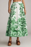 The Jacie Poplin Printed Maxi Skirt by Maeve