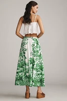 The Jacie Poplin Printed Maxi Skirt by Maeve