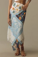 By Anthropologie Printed Mermaid Maxi Skirt