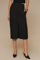 The Naomi High-Rise Pencil Midi Skirt