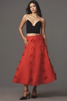 Hope for Flowers by Tracy Reese Linen Bow Midi Skirt