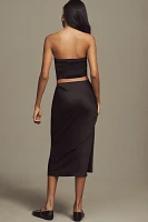 By Anthropologie Satin Bias-Cut Maxi Skirt