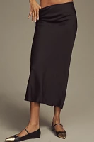 By Anthropologie Satin Bias-Cut Maxi Skirt