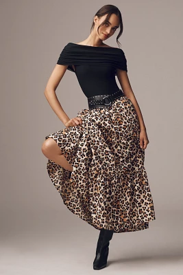 Mille Paola Ruffle Maxi Skirt