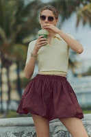 By Anthropologie Mini Bubble-Hem Skirt