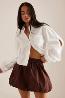 By Anthropologie Mini Bubble-Hem Skirt