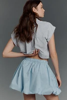 By Anthropologie Mini Bubble-Hem Skirt