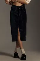 Pilcro Double Waist Corduroy Midi Skirt