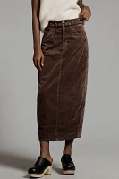 Pilcro Corduroy Relaxed Barrel Midi Skirt