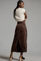 Pilcro Corduroy Relaxed Barrel Midi Skirt