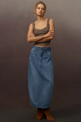 Pilcro Barrel Denim Midi Skirt