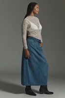 Pilcro Barrel Denim Midi Skirt