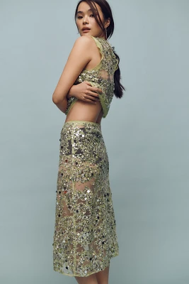 Baum und Pferdgarten Shania Sequin Sheer Midi Skirt